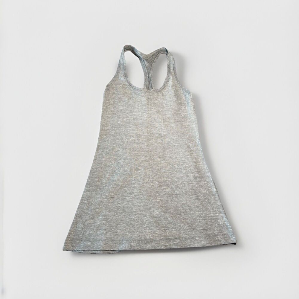 Lululemon Swiftly Tech Racerback Tank Top Gray Stripe Seamless Athletic Womens 4